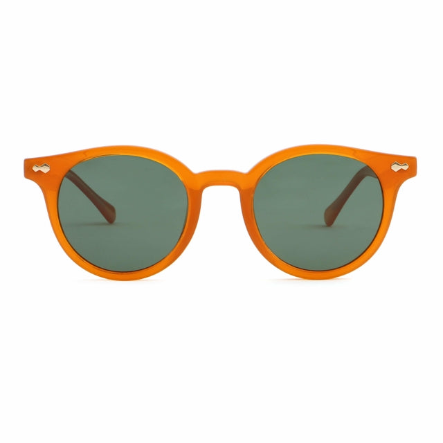 OCEAN GLASSES HONFLEUR 11000.6 in vibrant orange, featuring a full-rimmed round frame, perfect for unisex style.