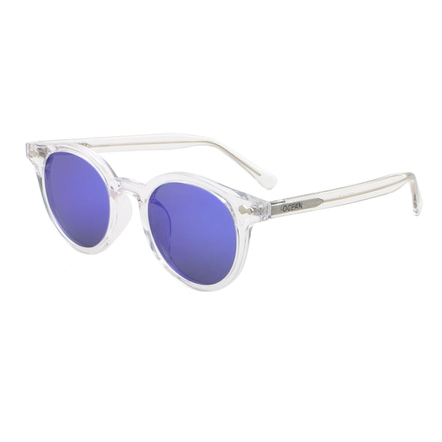 OCEAN GLASSES HONFLEUR 11000.8 featuring a round full-rimmed transparent acetate frame, suitable for unisex wear.