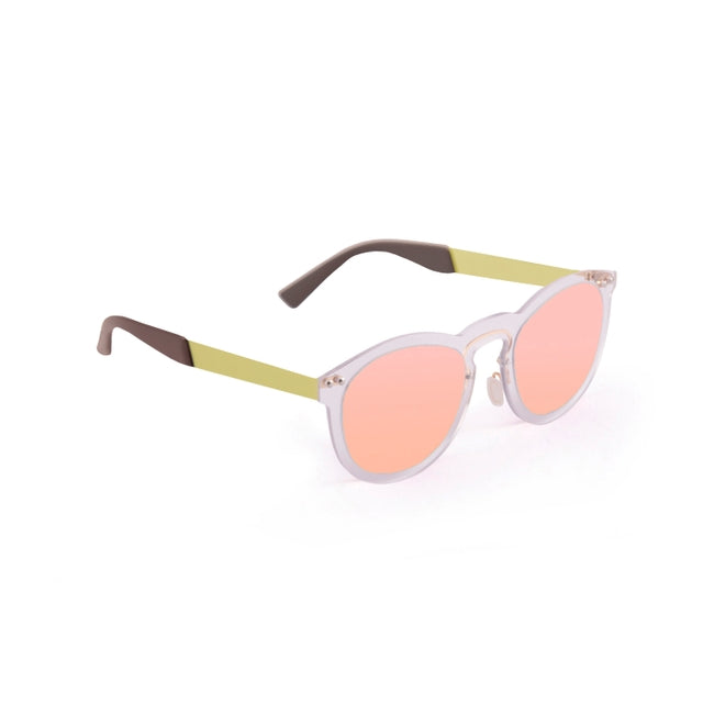 OCEAN GLASSES IBIZA 21.25 featuring a round full-rimmed transparent nylon frame, perfect for stylish sun protection.