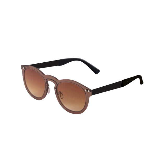 OCEAN GLASSES IBIZA 21.14 featuring a round full-rimmed design in brown color, made from durable nylon material.