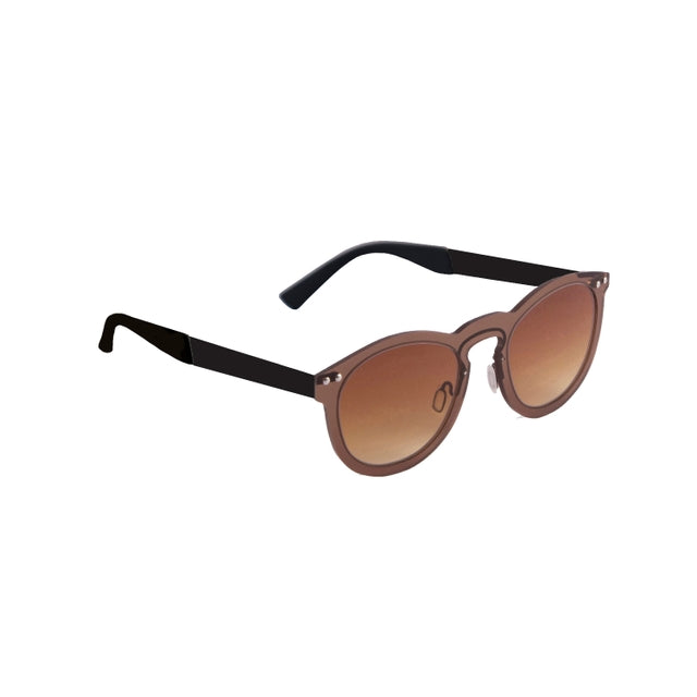 OCEAN GLASSES IBIZA 21.14 featuring a round full-rimmed design in brown color, made from durable nylon material.