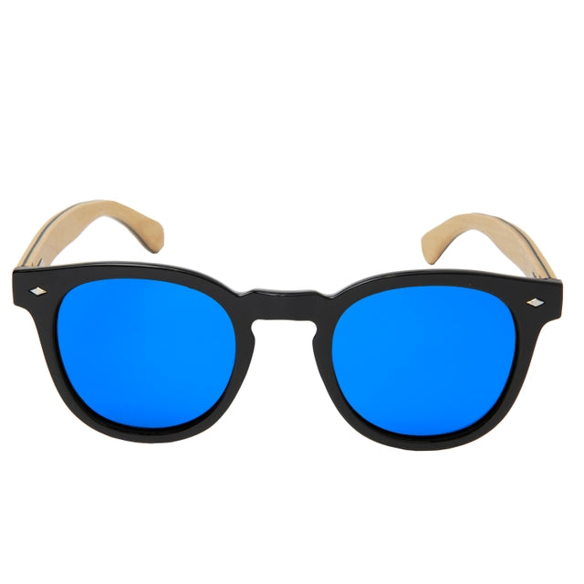 OCEAN GLASSES ILLINOIS 80001.1 featuring a full-rimmed round black frame, perfect for unisex wear.