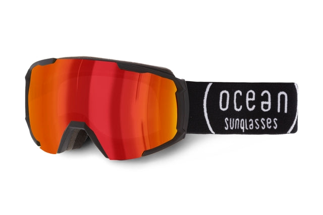 OCEAN GLASSES KALNAS YH5801.1 full-rimmed black acetate eyewear for unisex, featuring a modern warp shape.