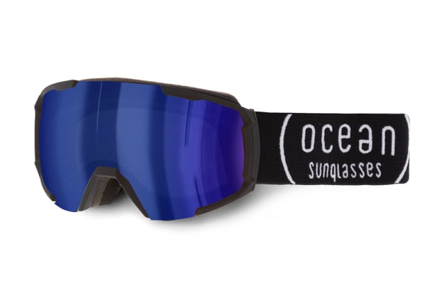 OCEAN GLASSES KALNAS YH5801.2 full-rimmed black eyewear with a modern warp shape, suitable for unisex wear.