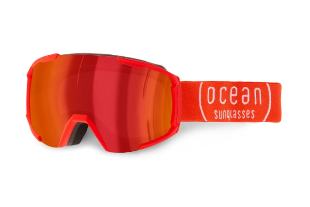 OCEAN GLASSES KALNAS YH5806.1 in vibrant red color with full-rimmed warp design, suitable for unisex wear.