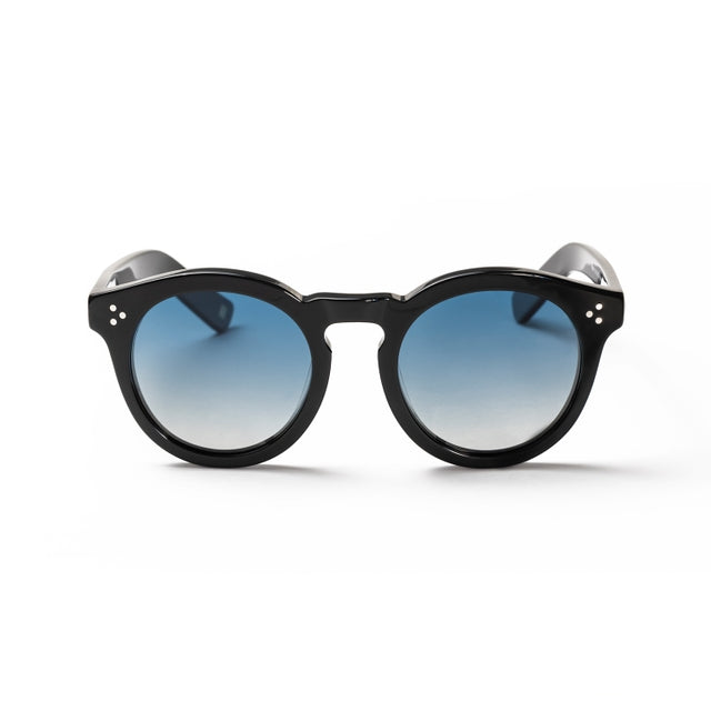 OCEAN GLASSES KANSAS 8011.1 featuring a full-rimmed round black acetate frame, designed for unisex wear.