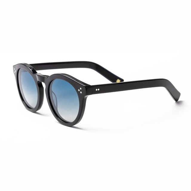 OCEAN GLASSES KANSAS 8011.1 featuring a full-rimmed round black acetate frame, designed for unisex wear.