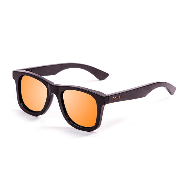 OCEAN GLASSES KENEDY 53001.2 featuring a full-rimmed black wooden frame, designed for unisex wear with a modern rectangular shape.