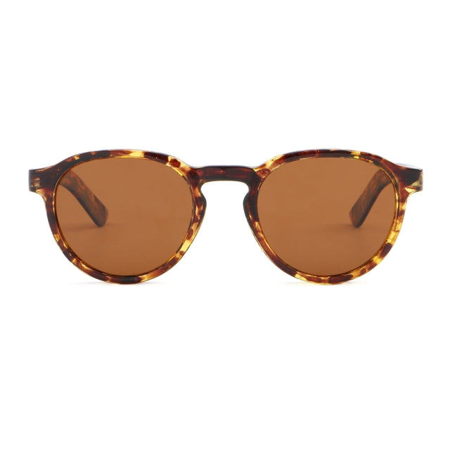 OCEAN GLASSES LA ROCHELLE 10700.1 featuring a full-rimmed round design in brown acetate, suitable for unisex wear.