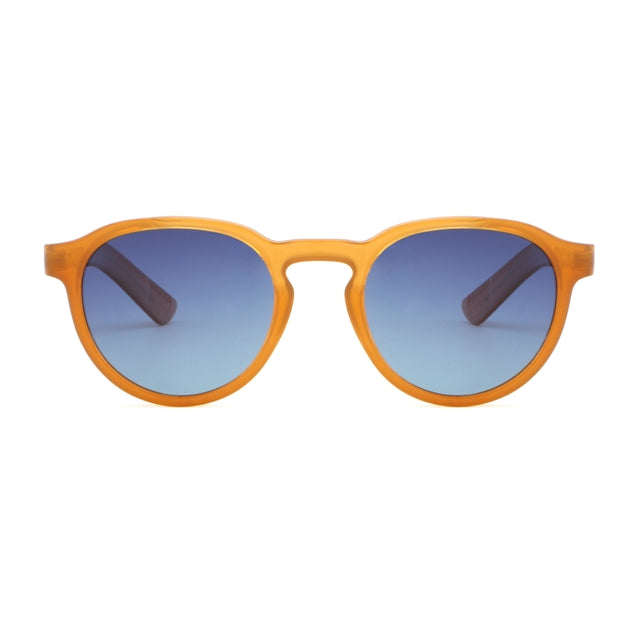 OCEAN GLASSES LA ROCHELLE 10700.3 in vibrant orange, featuring a full-rimmed round frame made of acetate, suitable for unisex wear.