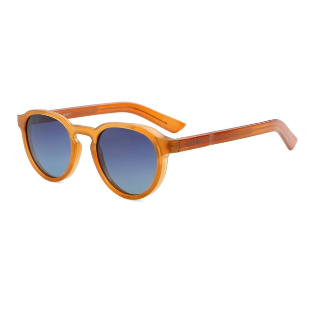 OCEAN GLASSES LA ROCHELLE 10700.3 in vibrant orange, featuring a full-rimmed round frame made of acetate, suitable for unisex wear.