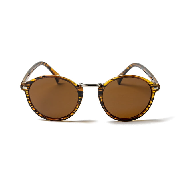 OCEAN GLASSES Lille 10305.7 full-rimmed round glasses in brown, suitable for unisex wear.