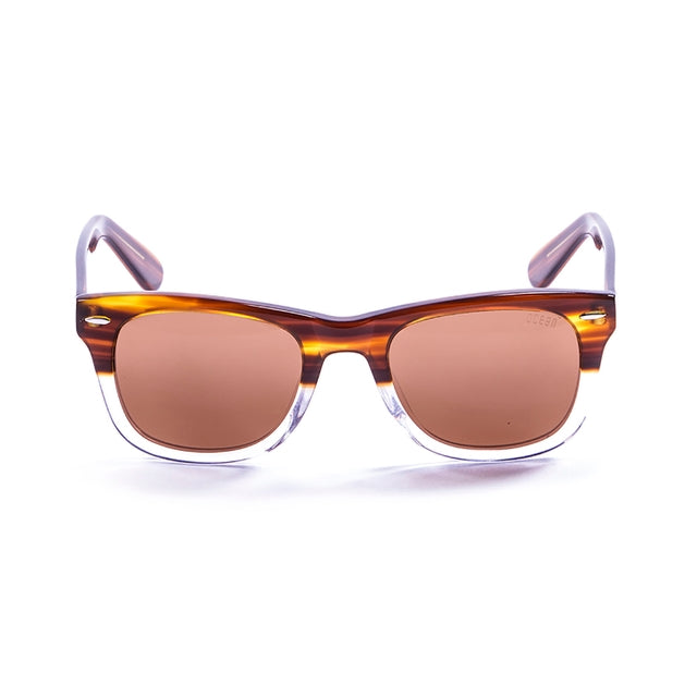 OCEAN GLASSES LOWERS 59000.6 featuring a full-rimmed rectangular brown acetate frame, suitable for unisex wear.