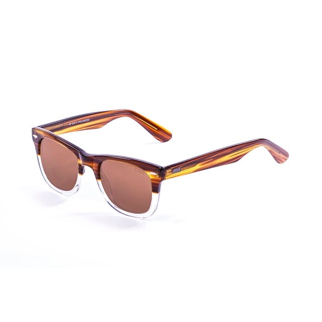 OCEAN GLASSES LOWERS 59000.6 featuring a full-rimmed rectangular brown acetate frame, suitable for unisex wear.