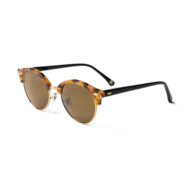 OCEAN GLASSES MARLON 1621.5 round metal frames in brown color, showcasing stylish full-rimmed design.