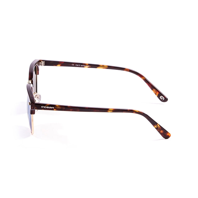 OCEAN GLASSES Mr. BRATT 70001.2 featuring a full-rimmed round brown acetate frame, suitable for unisex wear.