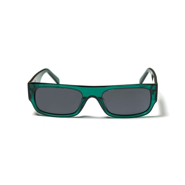 OCEAN GLASSES NEWMAN 18118.4 in green acetate, featuring a full-rimmed rectangular frame, suitable for unisex wear.