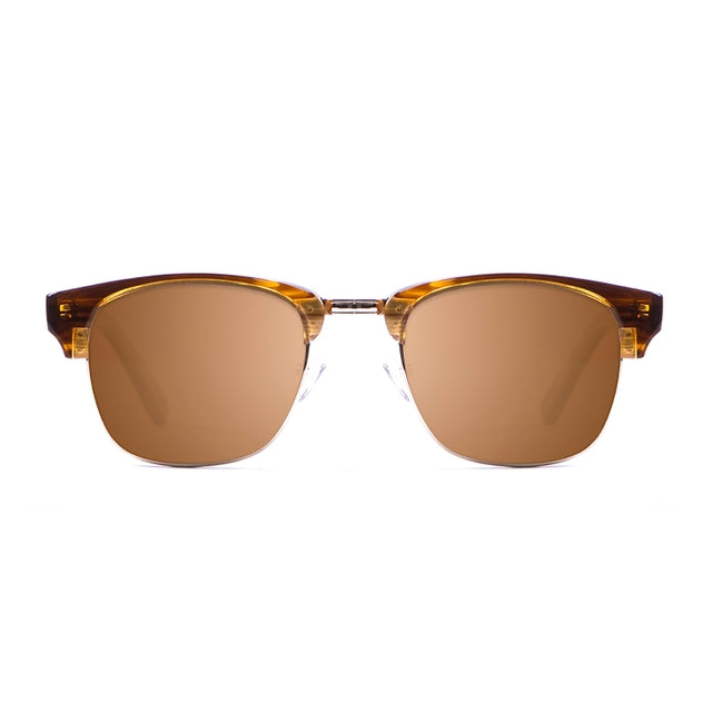 OCEAN GLASSES NIZA 13100.2 featuring a full-rimmed rectangular brown acetate frame, suitable for unisex wear.