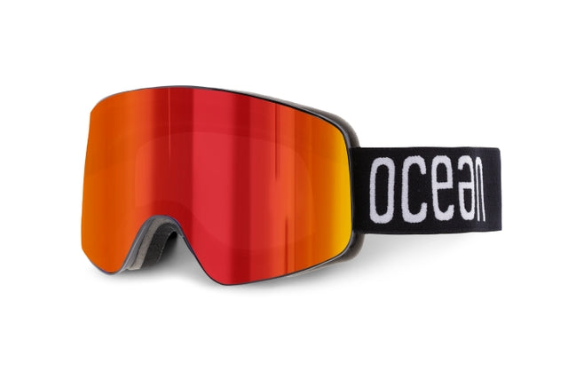 OCEAN GLASSES PARBAT YH6201.1 full-rimmed black eyewear with a modern warp shape, suitable for unisex wear.