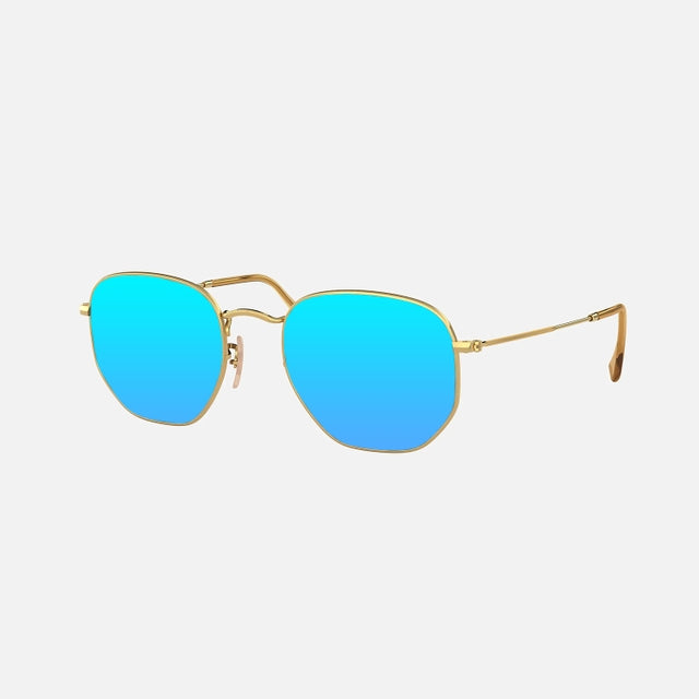 OCEAN GLASSES PERTH 22000.4 featuring a full-rimmed round design in gold metal, suitable for unisex wear.