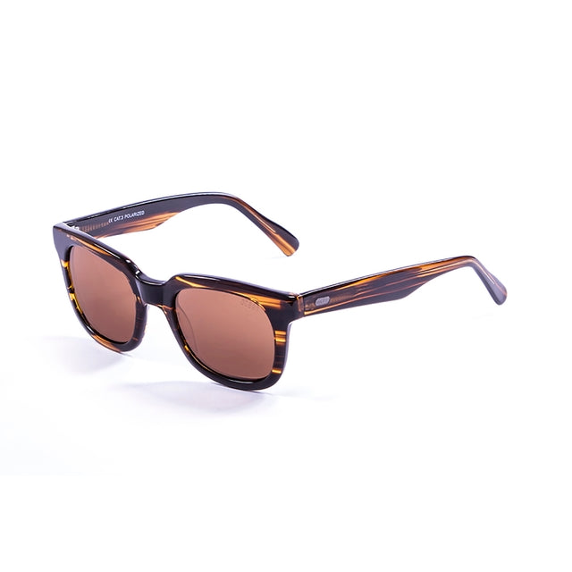 OCEAN GLASSES SAN CLEMENTE 61000.3 featuring a full-rimmed rectangular brown acetate frame, suitable for unisex wear.