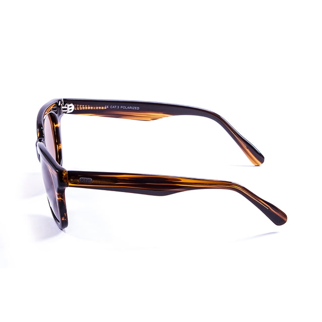 OCEAN GLASSES SAN CLEMENTE 61000.3 featuring a full-rimmed rectangular brown acetate frame, suitable for unisex wear.