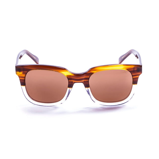 OCEAN GLASSES SAN CLEMENTE 61000.6 featuring a full-rimmed rectangular frame in brown acetate, suitable for unisex wear.