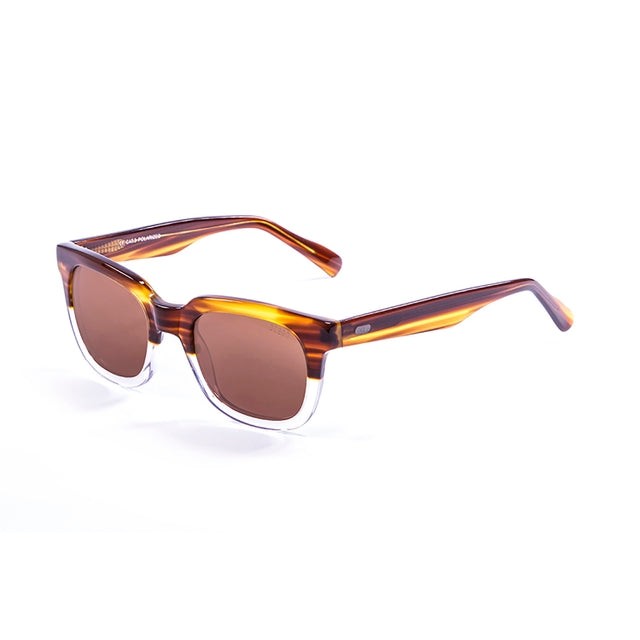 OCEAN GLASSES SAN CLEMENTE 61000.6 featuring a full-rimmed rectangular frame in brown acetate, suitable for unisex wear.