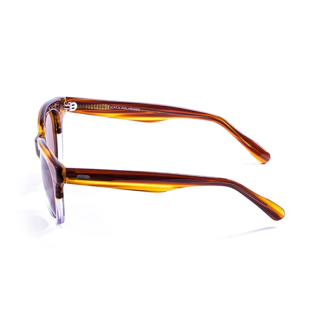 OCEAN GLASSES SAN CLEMENTE 61000.6 featuring a full-rimmed rectangular frame in brown acetate, suitable for unisex wear.