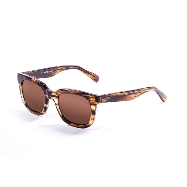 OCEAN GLASSES SAN CLEMENTE 61000.94 featuring a full-rimmed rectangular frame in brown acetate, suitable for unisex wear.