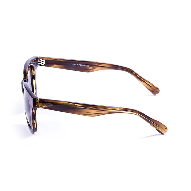 OCEAN GLASSES SAN CLEMENTE 61000.94 featuring a full-rimmed rectangular frame in brown acetate, suitable for unisex wear.