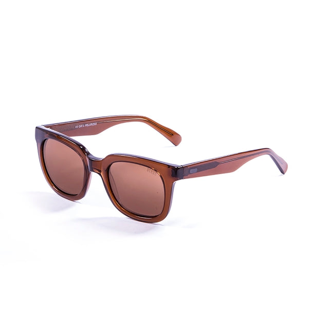 OCEAN GLASSES SAN CLEMENTE 61000.95 featuring a full-rimmed rectangular brown acetate frame, suitable for unisex wear.