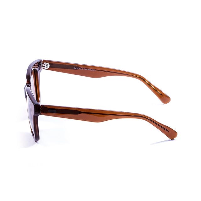 OCEAN GLASSES SAN CLEMENTE 61000.95 featuring a full-rimmed rectangular brown acetate frame, suitable for unisex wear.