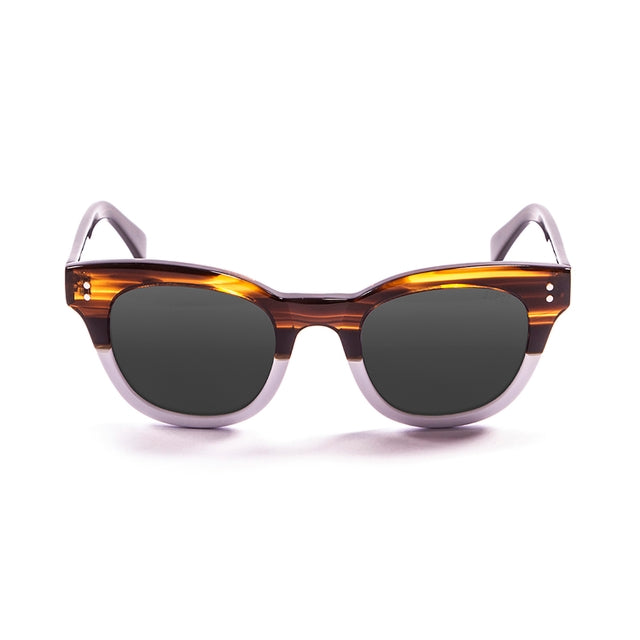 OCEAN GLASSES SANTA CRUZ 62000.0 featuring a full-rimmed rectangular brown acetate frame, designed for unisex wear.