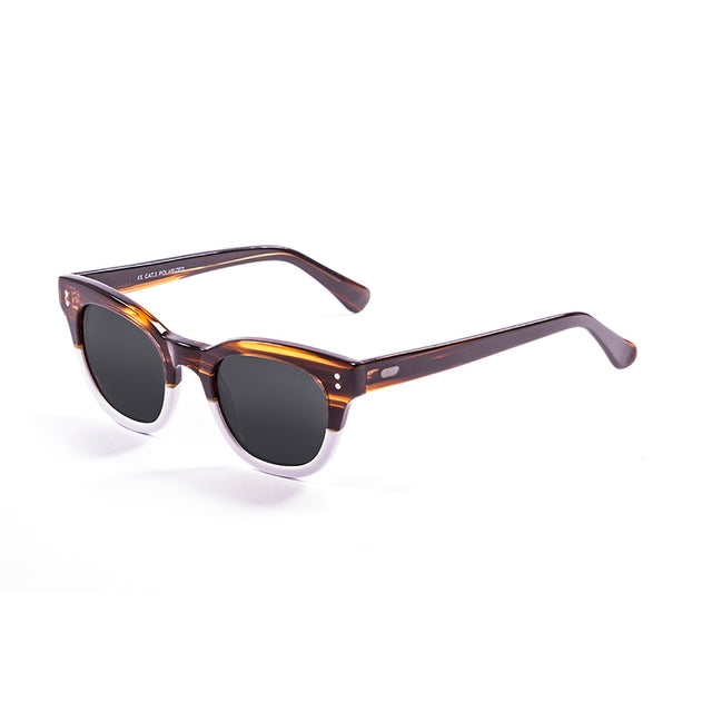 OCEAN GLASSES SANTA CRUZ 62000.0 featuring a full-rimmed rectangular brown acetate frame, designed for unisex wear.