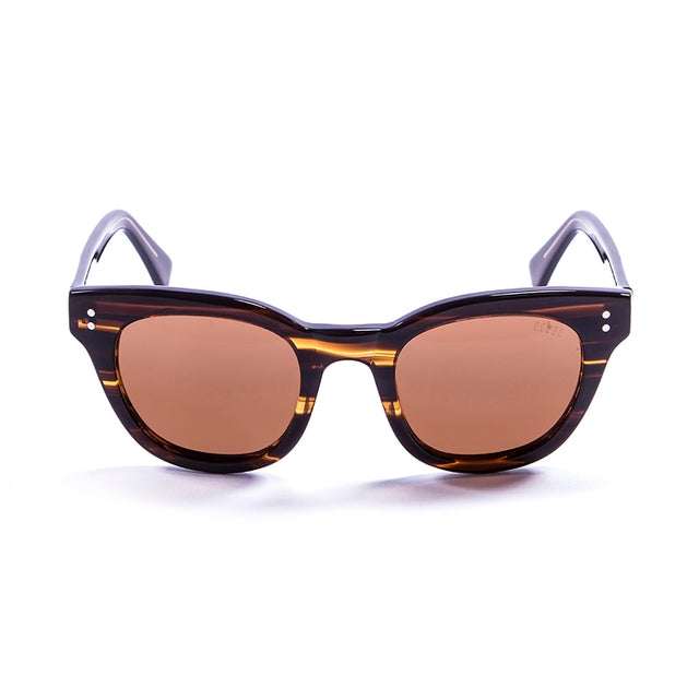 OCEAN GLASSES SANTA CRUZ 62000.3 featuring a full-rimmed rectangular brown acetate frame, suitable for unisex wear.