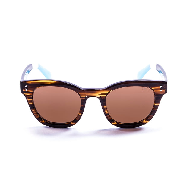 OCEAN GLASSES SANTA CRUZ 62000.52 featuring a full-rimmed rectangular brown acetate frame, suitable for unisex wear.