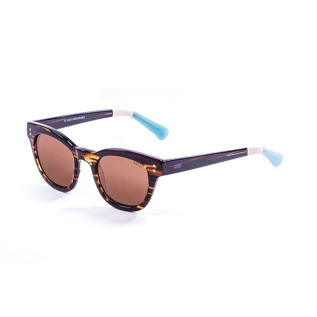 OCEAN GLASSES SANTA CRUZ 62000.52 featuring a full-rimmed rectangular brown acetate frame, suitable for unisex wear.