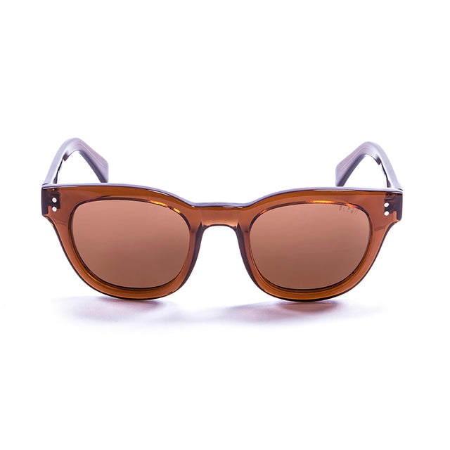 OCEAN GLASSES SANTA CRUZ 62000.95 featuring a full-rimmed rectangular frame in brown, made from durable acetate material, suitable for unisex wear.