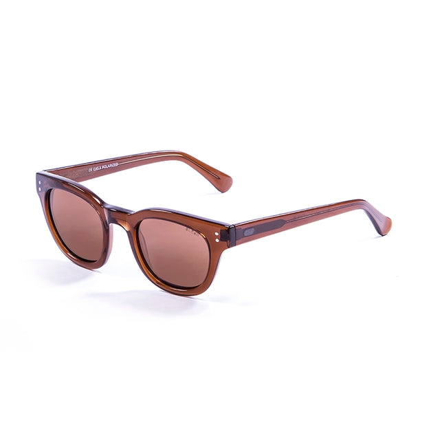 OCEAN GLASSES SANTA CRUZ 62000.95 featuring a full-rimmed rectangular frame in brown, made from durable acetate material, suitable for unisex wear.