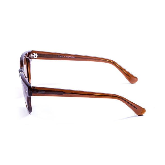 OCEAN GLASSES SANTA CRUZ 62000.95 featuring a full-rimmed rectangular frame in brown, made from durable acetate material, suitable for unisex wear.