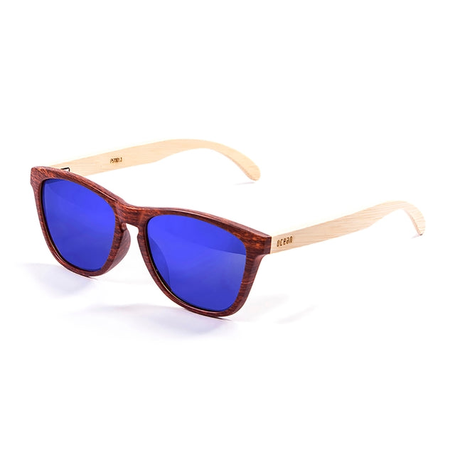 OCEAN GLASSES SEA WOOD 57001.3 featuring a round full-rimmed design in brown color, made from durable plastic material.