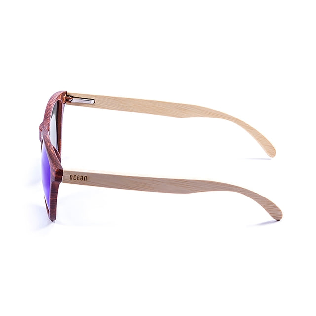 OCEAN GLASSES SEA WOOD 57001.3 featuring a round full-rimmed design in brown color, made from durable plastic material.