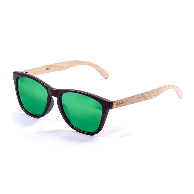 OCEAN GLASSES SEA WOOD 57002.2 featuring a round full-rimmed design in elegant brown color, suitable for unisex wear.