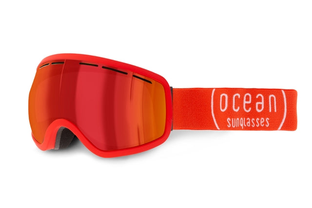 OCEAN GLASSES TEIDE YH2706.1 full-rimmed red acetate eyewear with a warp shape, suitable for unisex wear.