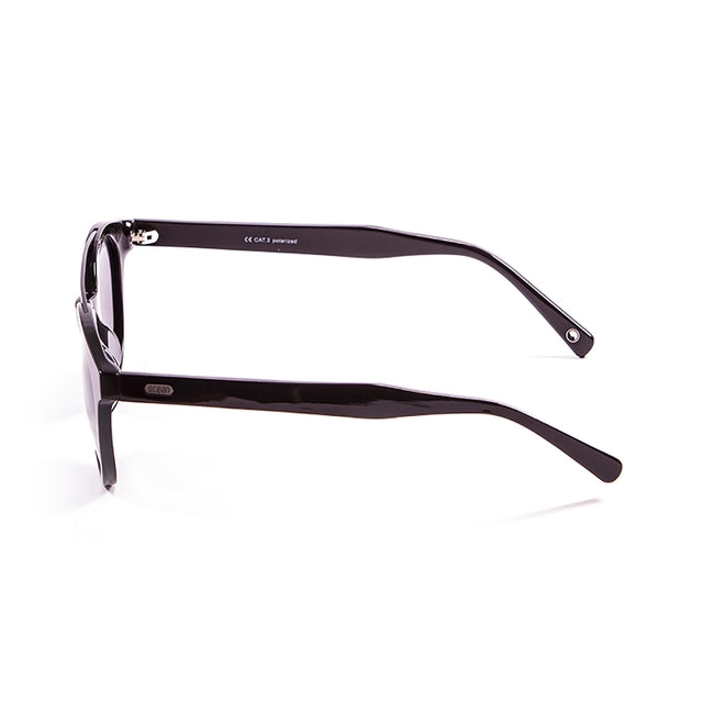 OCEAN GLASSES TIBURON 10200.1 full-rimmed round glasses in black acetate, showcasing stylish design and comfortable fit.