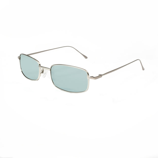 OCEAN GLASSES TRACY 46.6, full-rimmed rectangular silver metal frame, unisex design.