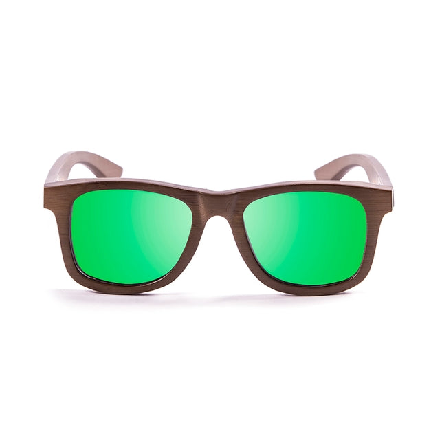 OCEAN GLASSES VICTORIA 53003.1 featuring a full-rimmed wooden rectangular frame in brown, designed for unisex wear.