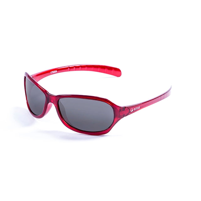 OCEAN GLASSES VIRGINIA BEACH 17500.4 in vibrant red, featuring a full-rimmed rectangular frame designed for kids.