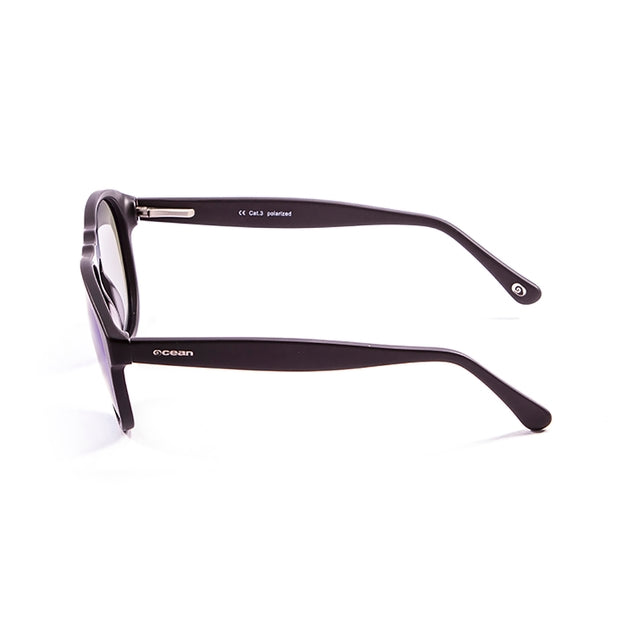 OCEAN GLASSES WASHINGTON 5000.0 featuring a round full-rimmed black acetate frame, suitable for unisex wear.